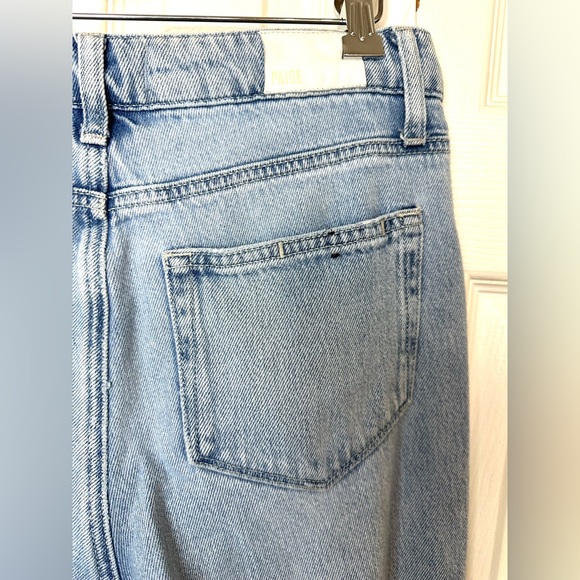 PAIGE Denim Noella Straight Raw Hem Jeans Doretta Destructed Wash Distressed - Picture 8 of 16
